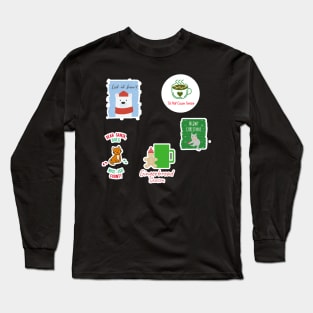 Christmas Holiday Sticker Pack Long Sleeve T-Shirt